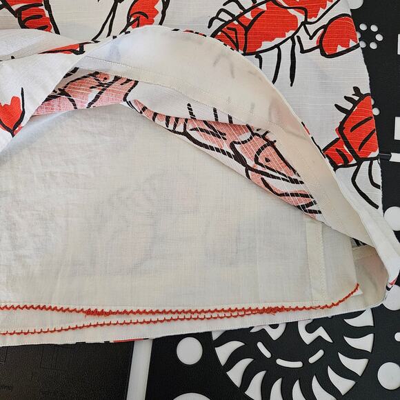 Anthropologie Summer Dress Lobster Print Edme & Esyllte Sleeveless | Women's 0 - Picture 14 of 16